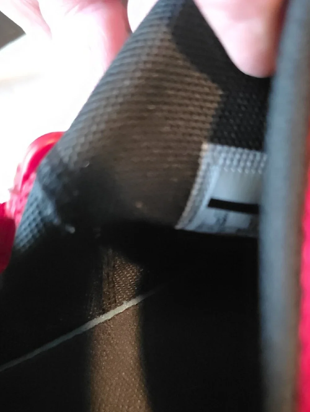 Jordan Trunner Black and Red Slip-On Sneakers